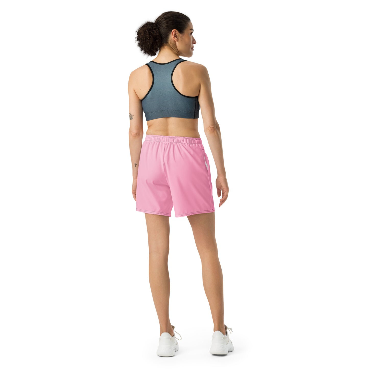 Light Pink Accent Unisex Athletic Long Shorts