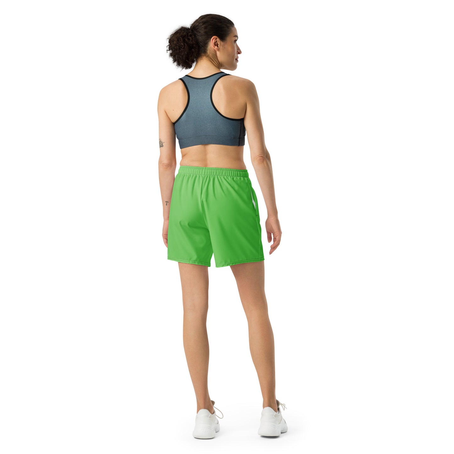 Green Accent Unisex Athletic Long Shorts