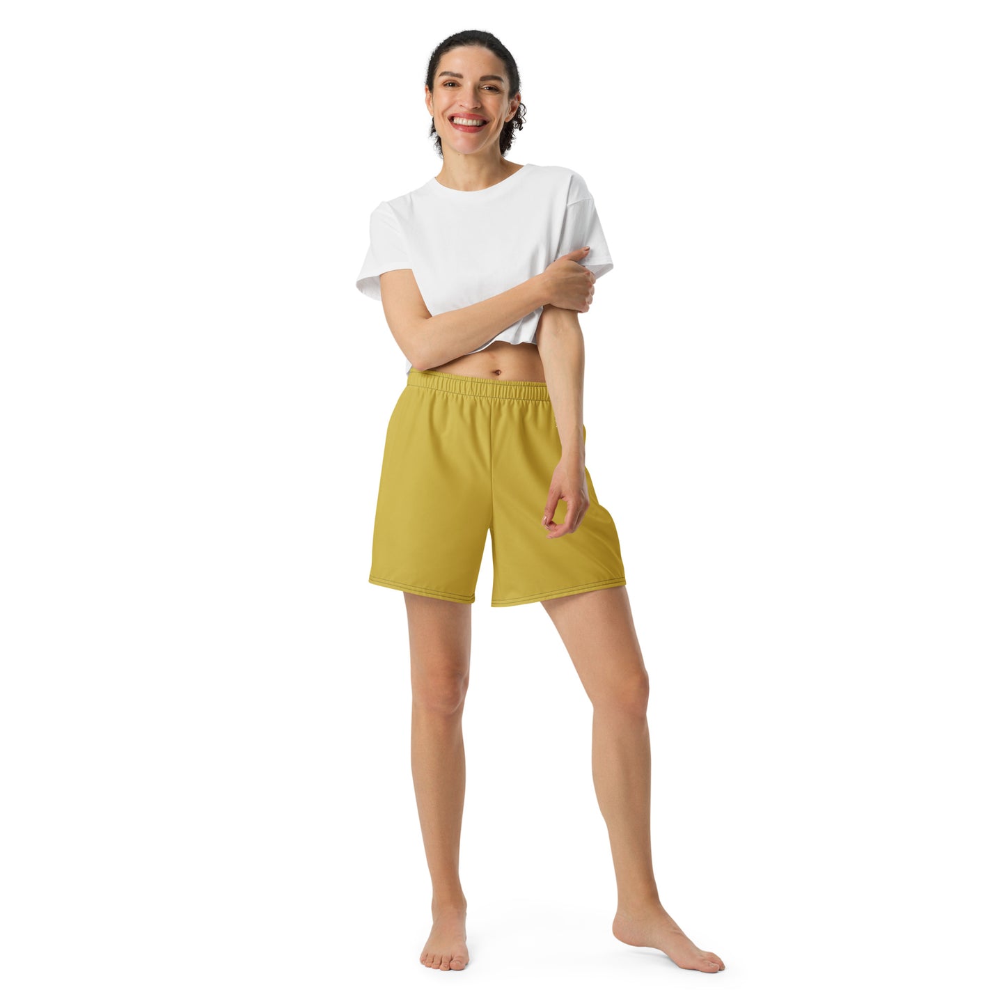 Old Gold Accent Unisex Athletic Long Shorts