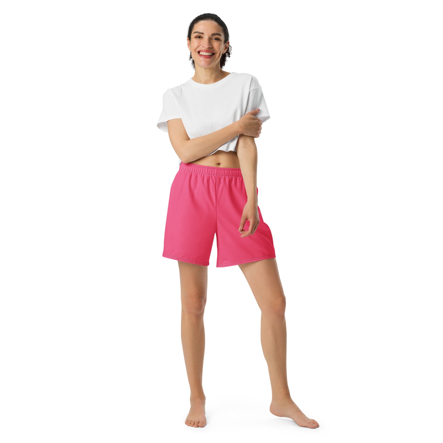 Mauve Accent Unisex Athletic Long Shorts