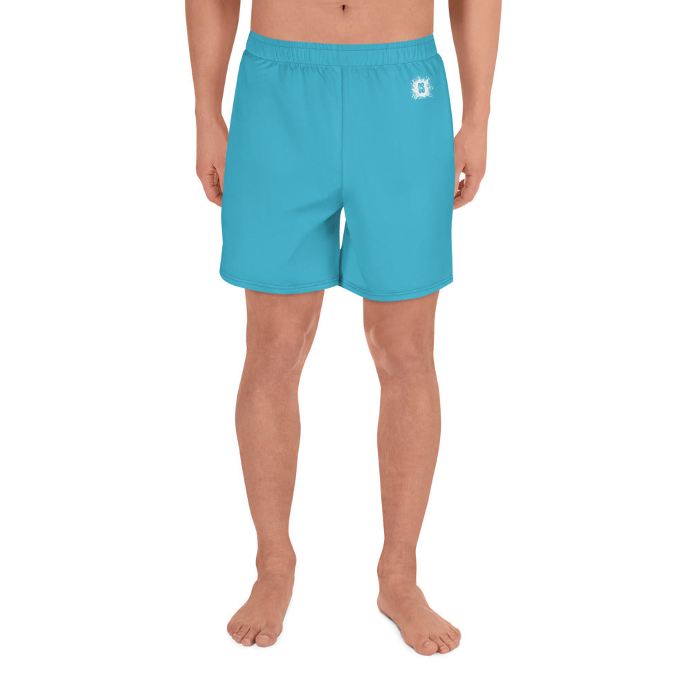 Blue Unisex Athletic Long Shorts