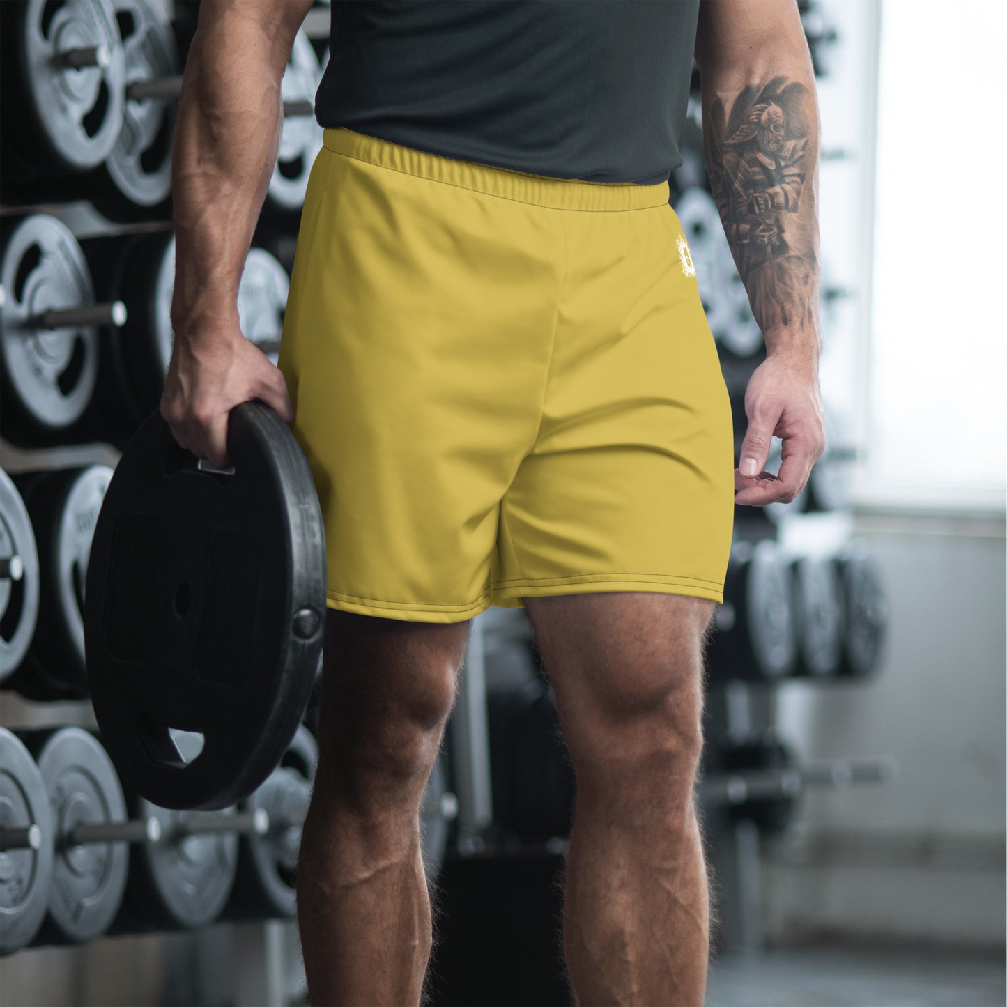 Old Gold Accent Unisex Athletic Long Shorts