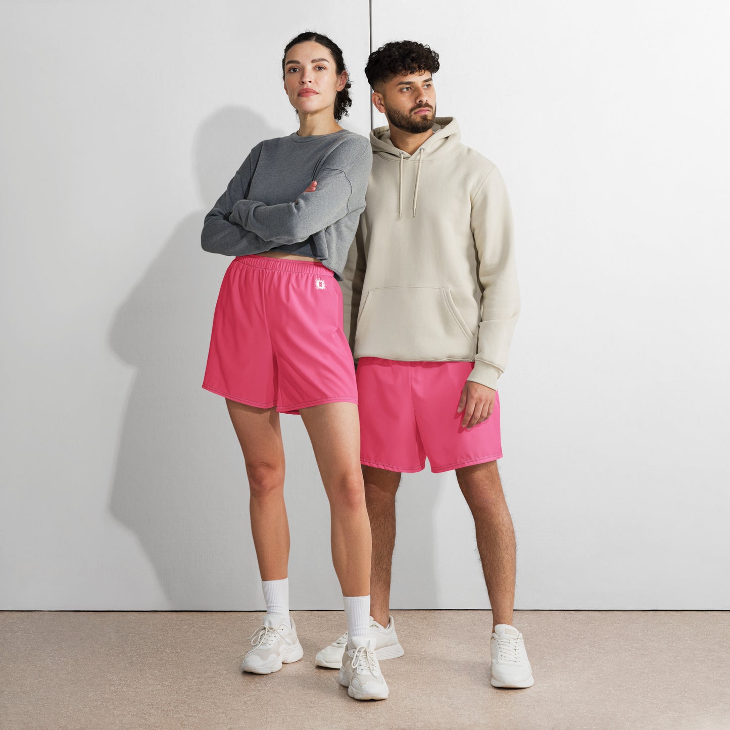 Mauve Accent Unisex Athletic Long Shorts