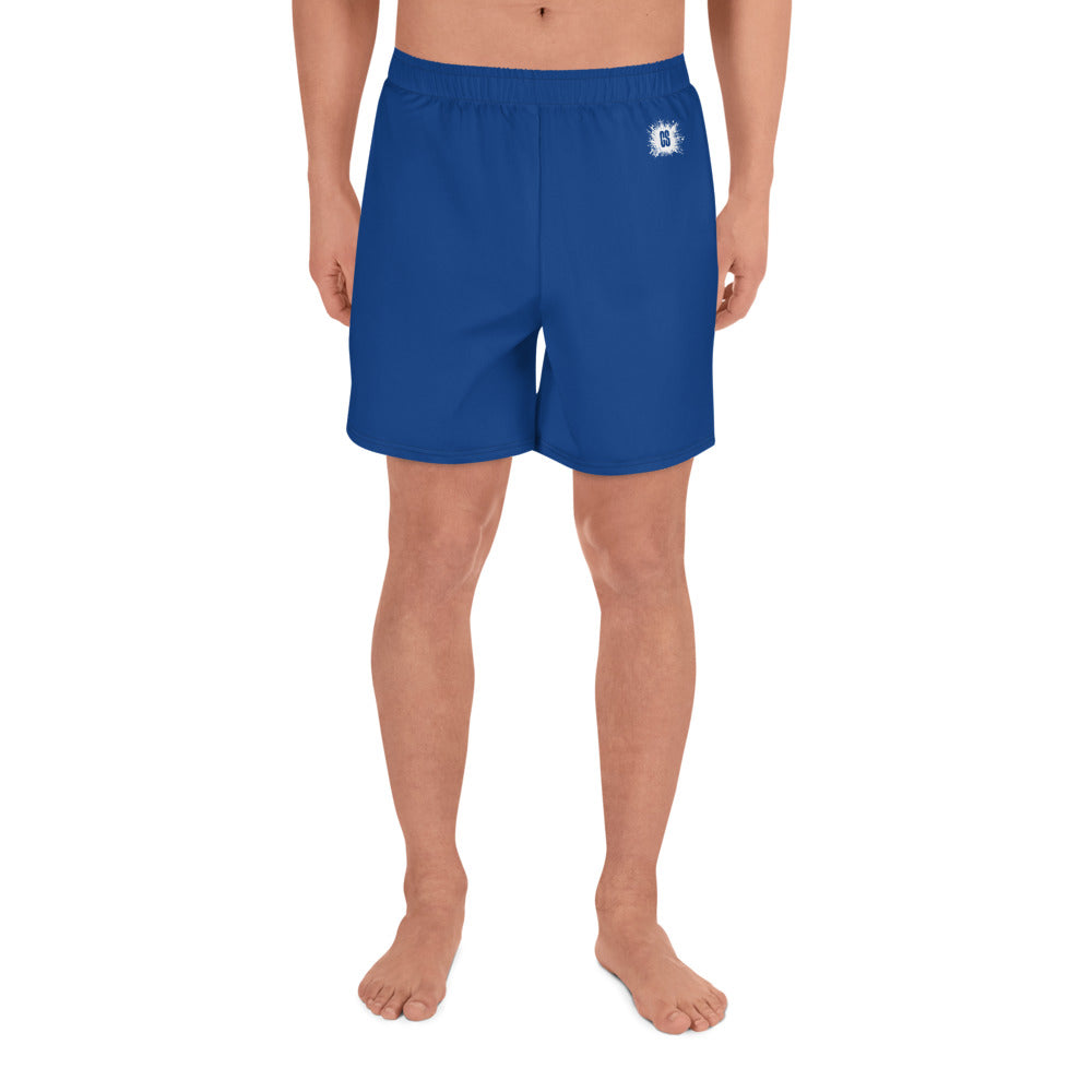 Dark Blue Accent Unisex Athletic Long Shorts