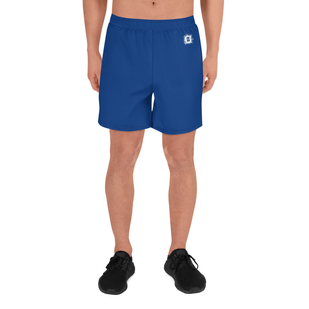 Dark Blue Accent Unisex Athletic Long Shorts