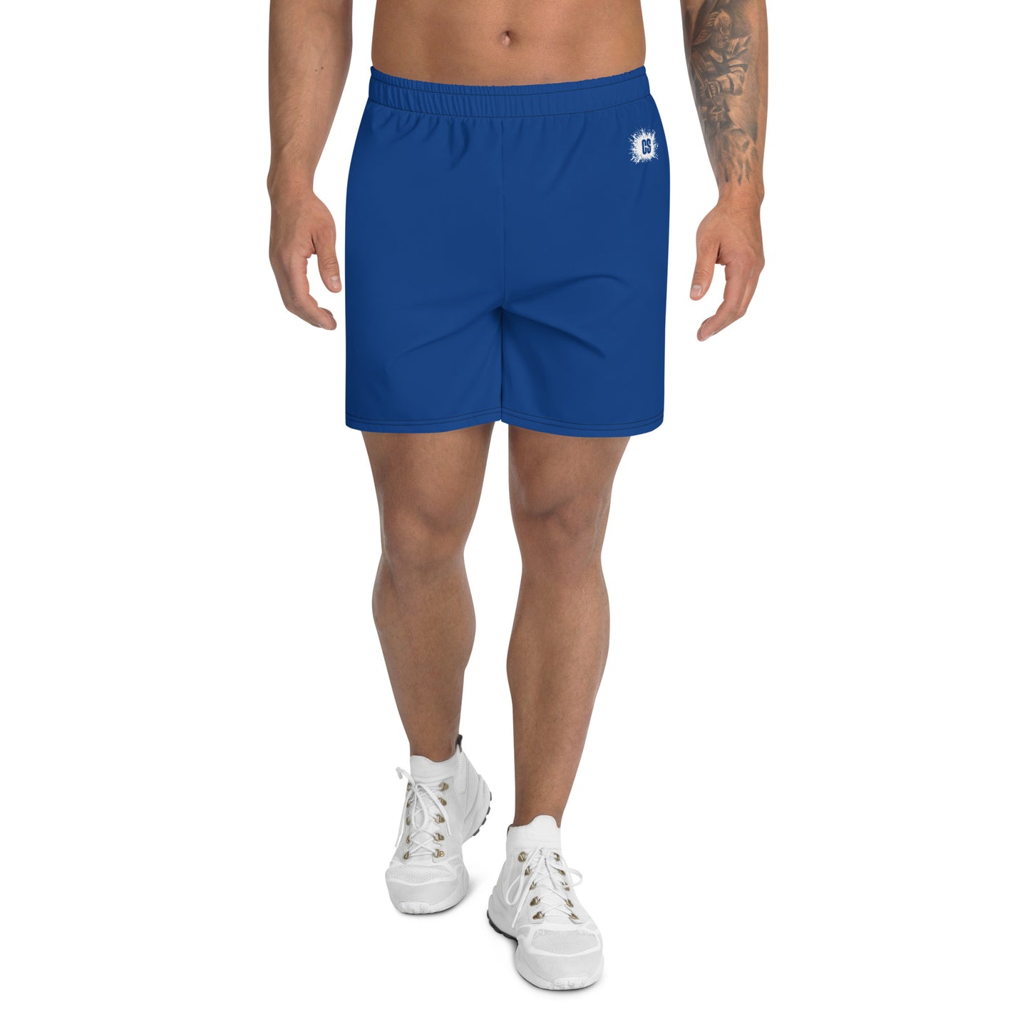 Dark Blue Accent Unisex Athletic Long Shorts