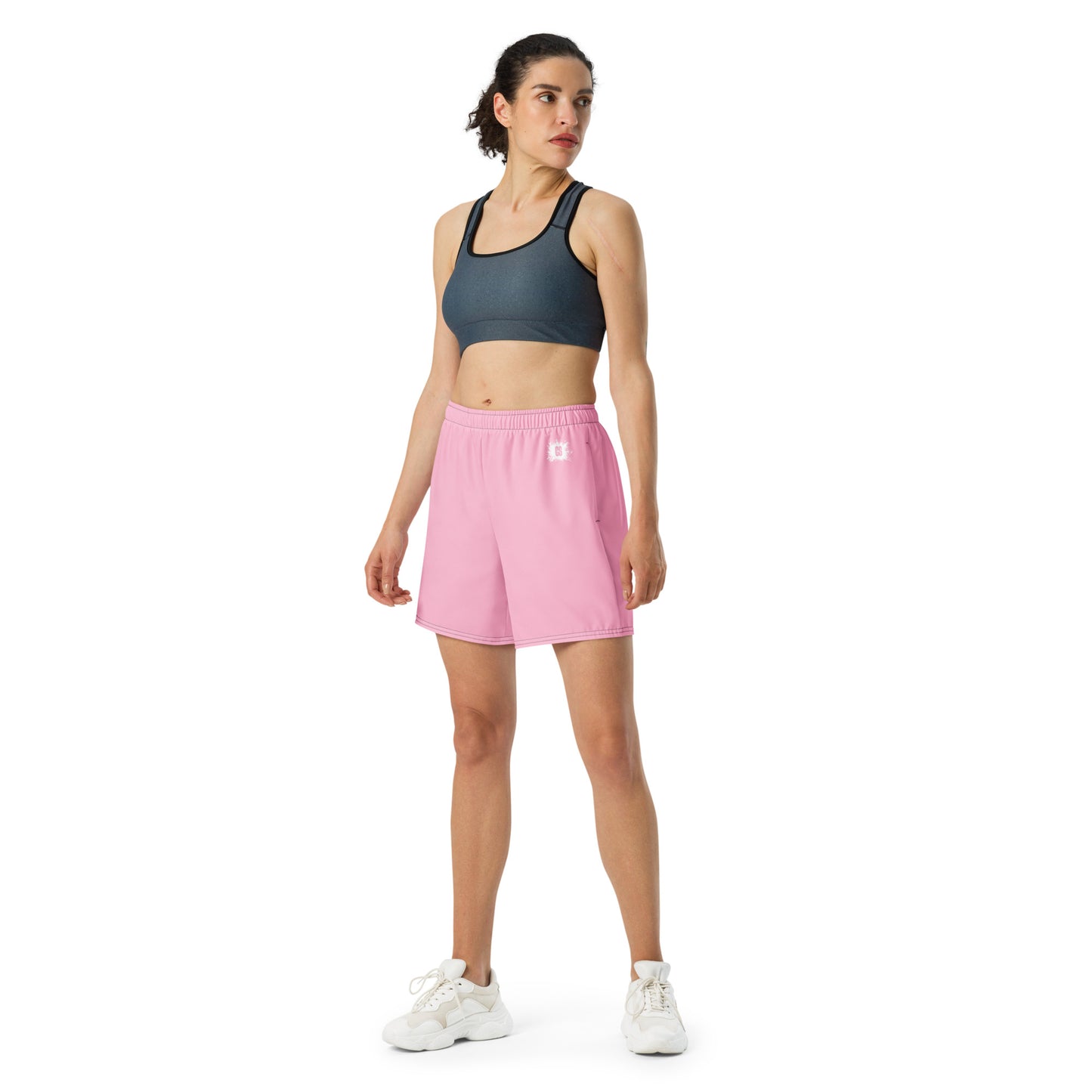 Light Pink Accent Unisex Athletic Long Shorts