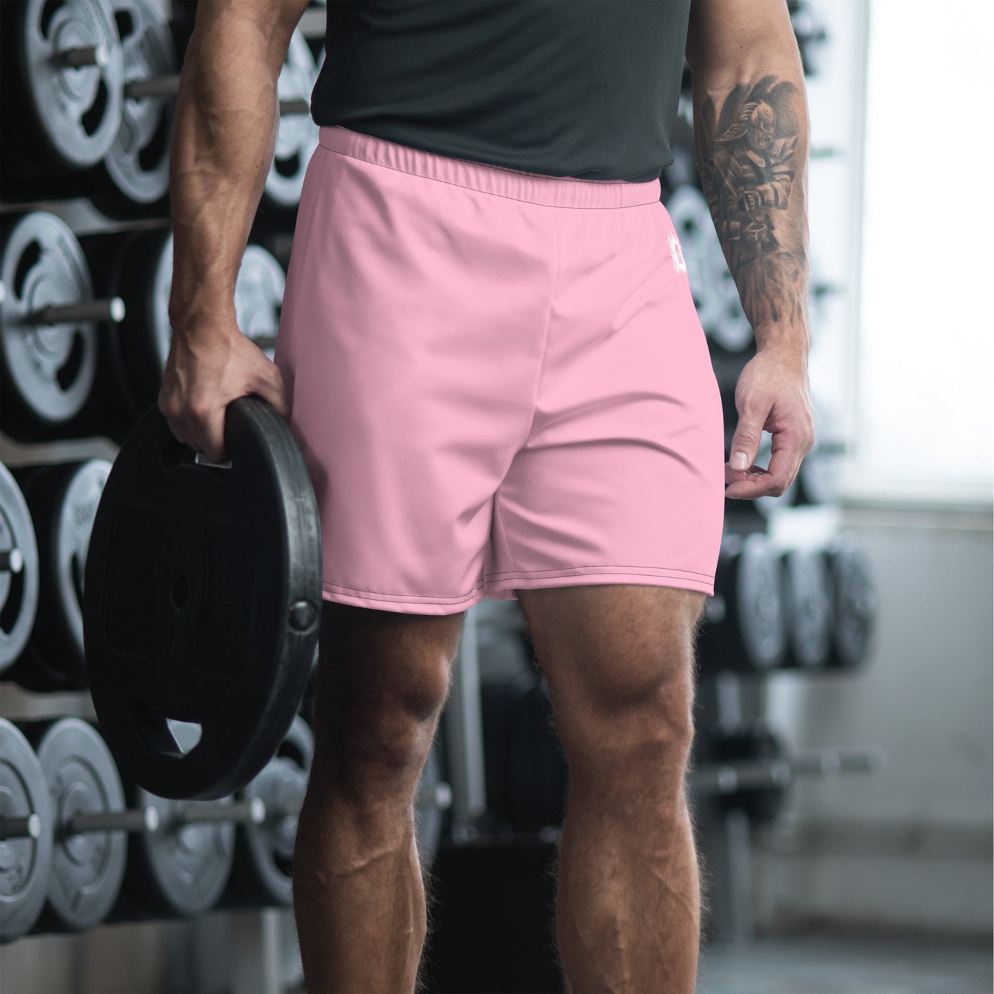 Light Pink Accent Unisex Athletic Long Shorts