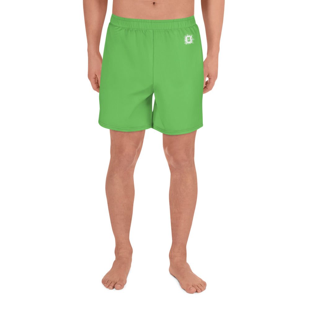 Green Accent Unisex Athletic Long Shorts