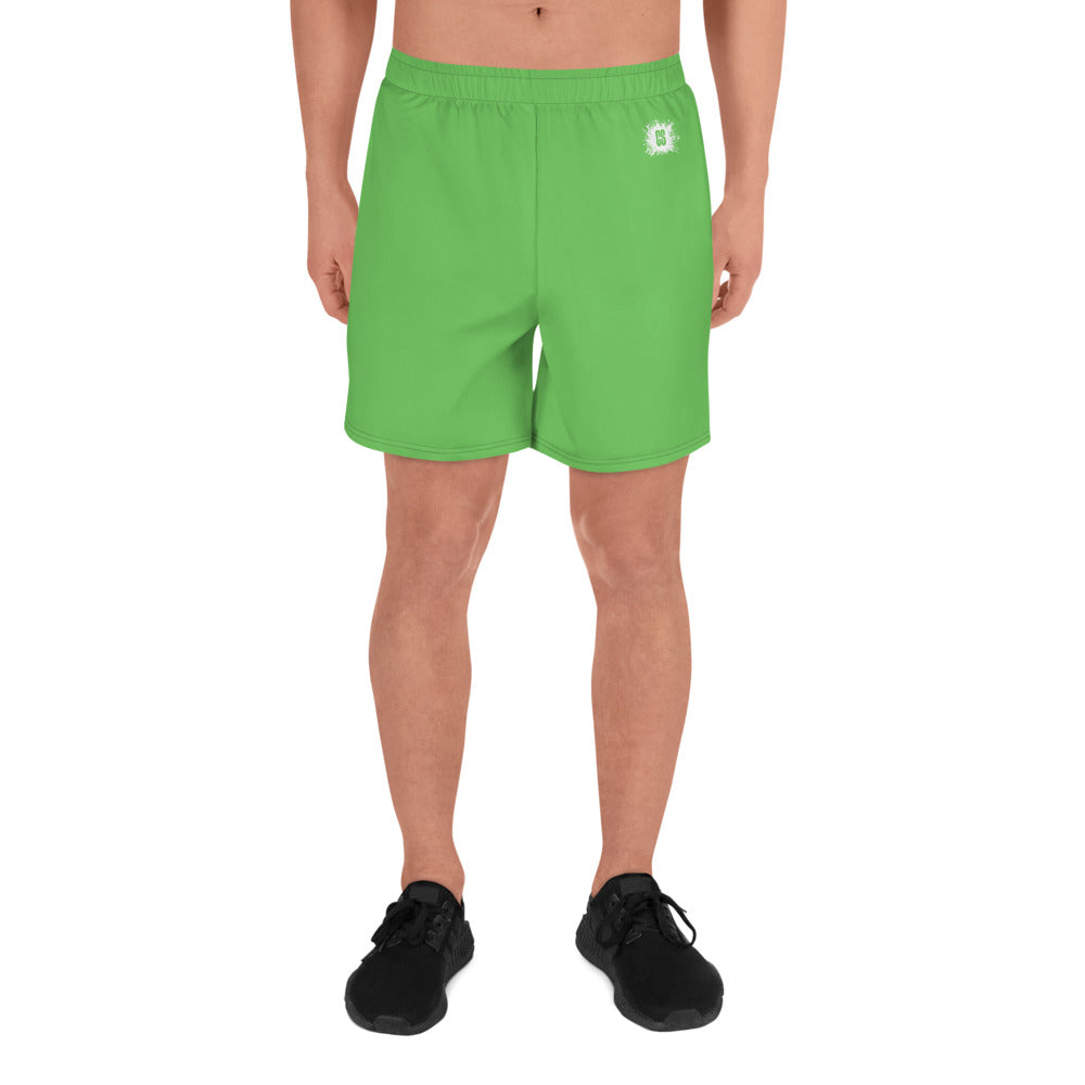 Green Accent Unisex Athletic Long Shorts