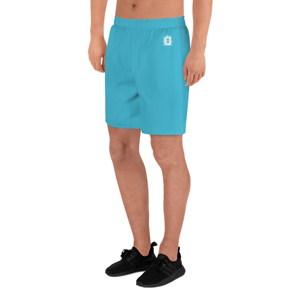 Blue Unisex Athletic Long Shorts