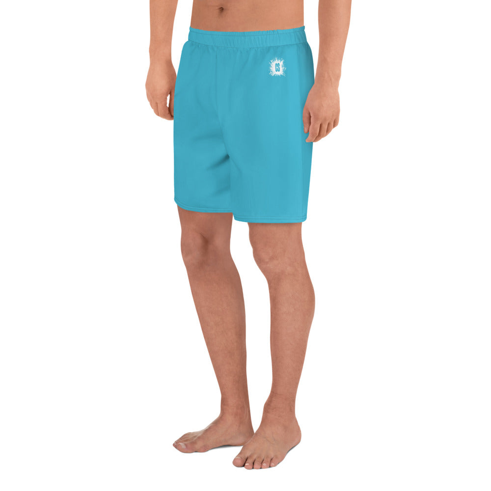 Blue Unisex Athletic Long Shorts