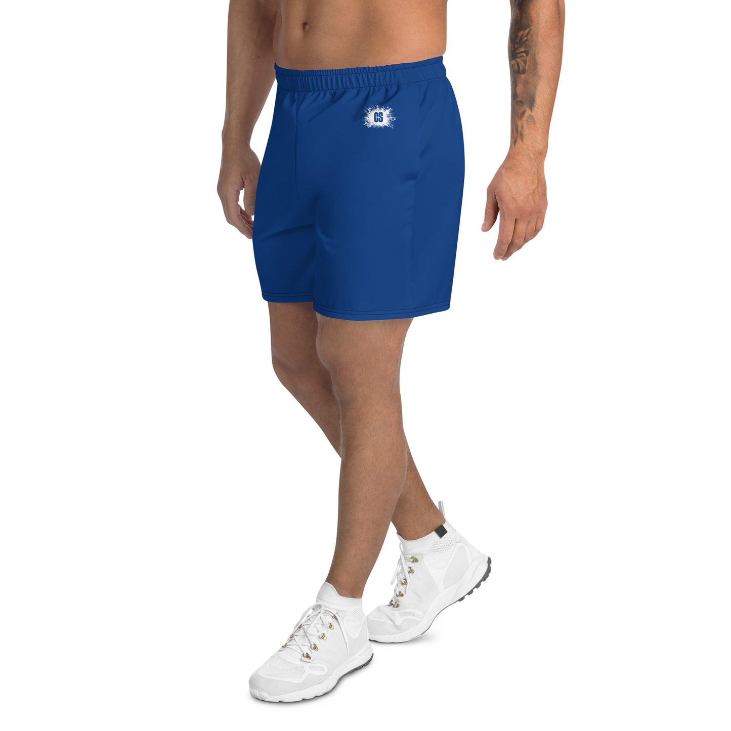 Dark Blue Accent Unisex Athletic Long Shorts