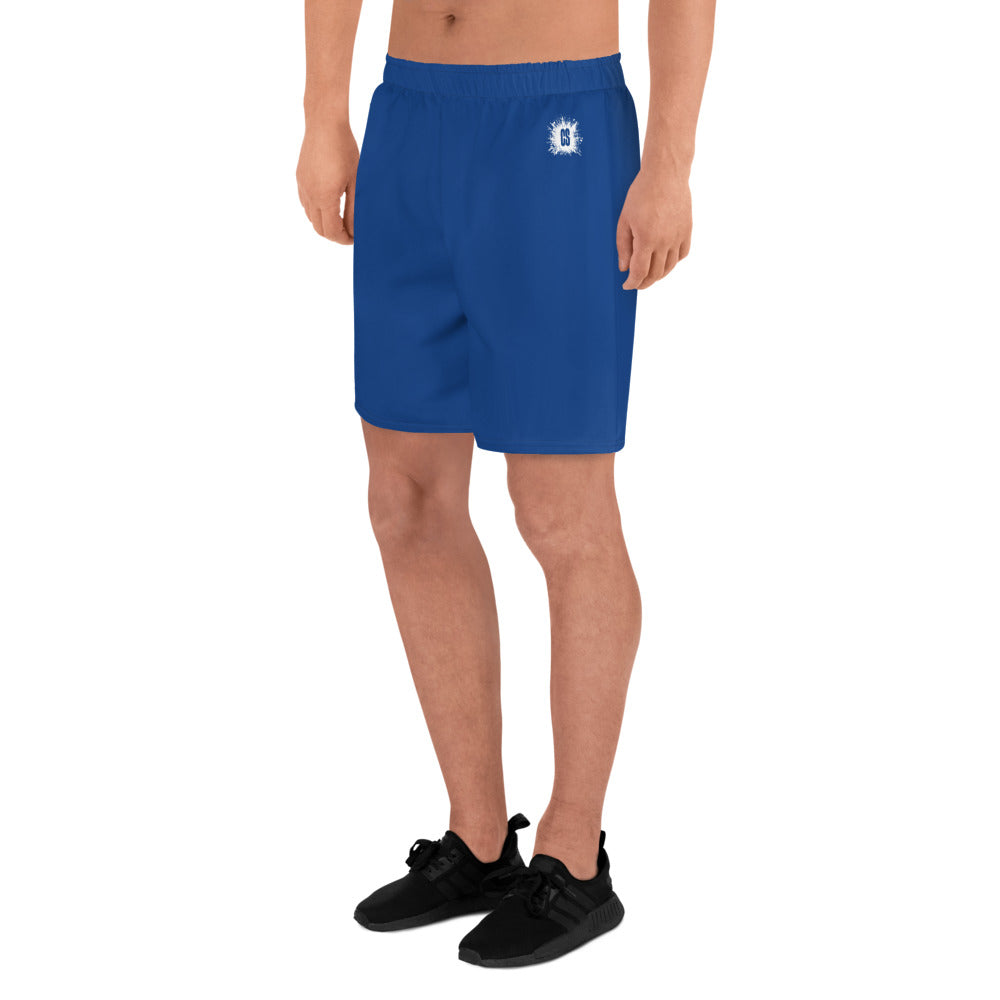 Dark Blue Accent Unisex Athletic Long Shorts