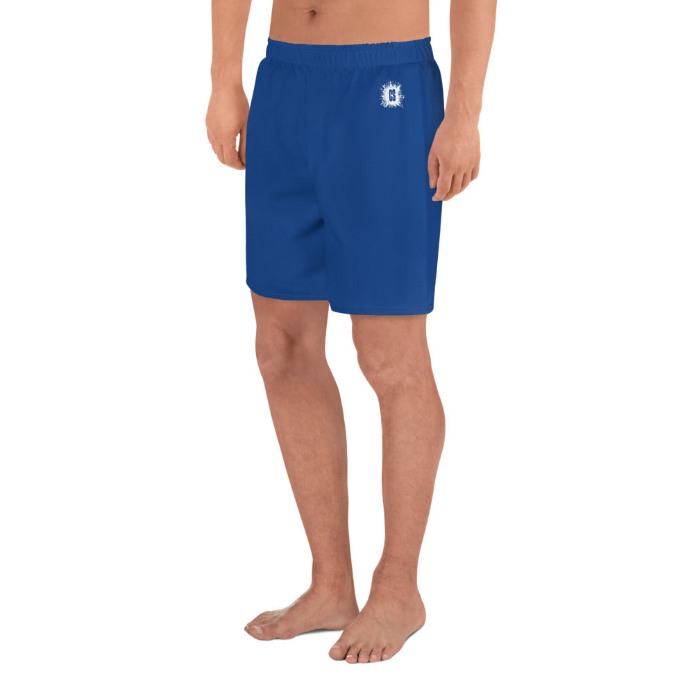 Dark Blue Accent Unisex Athletic Long Shorts