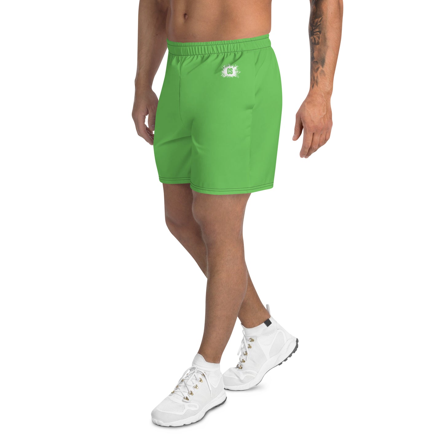 Green Accent Unisex Athletic Long Shorts