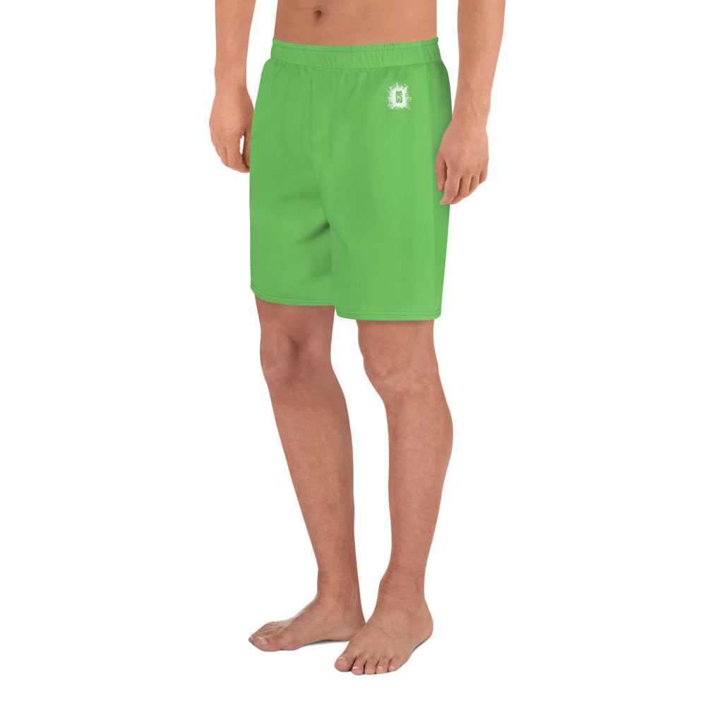 Green Accent Unisex Athletic Long Shorts