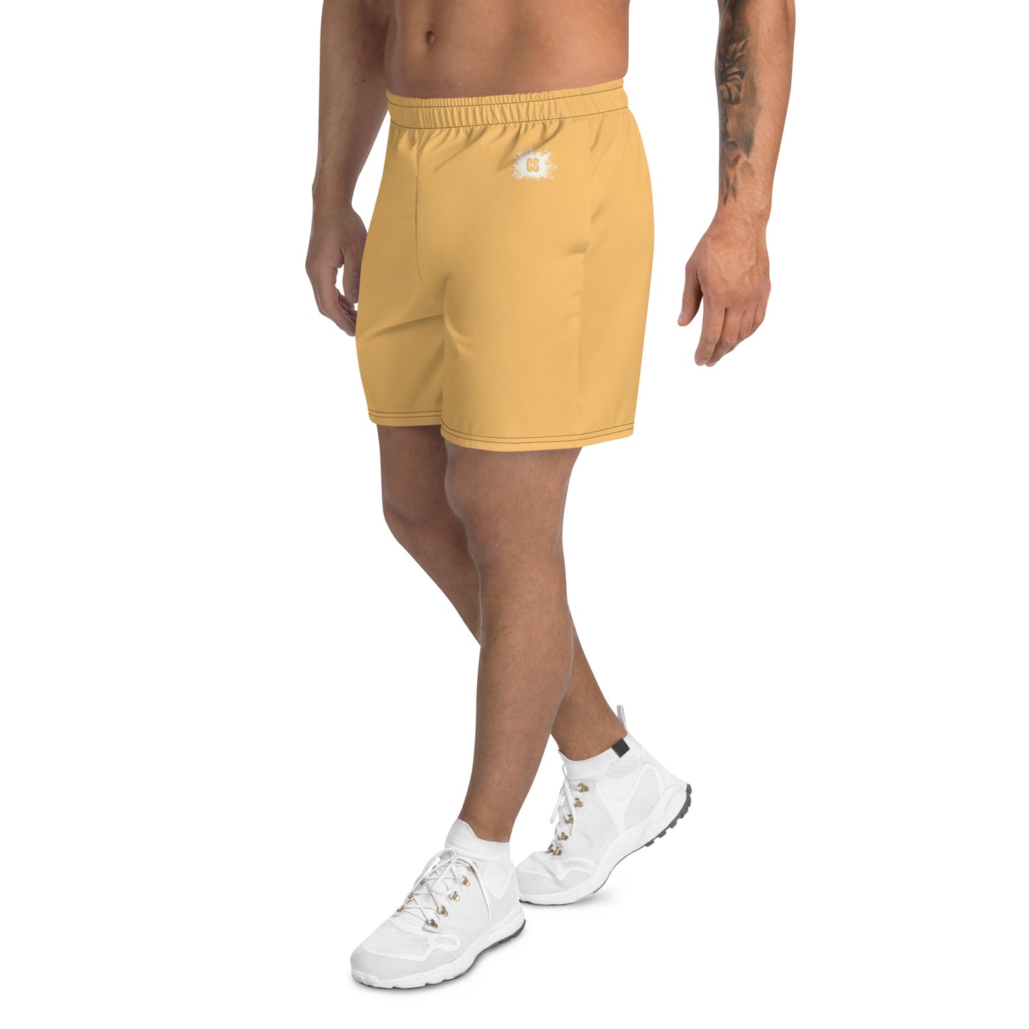 Light Orange Unisex Athletic Long Shorts