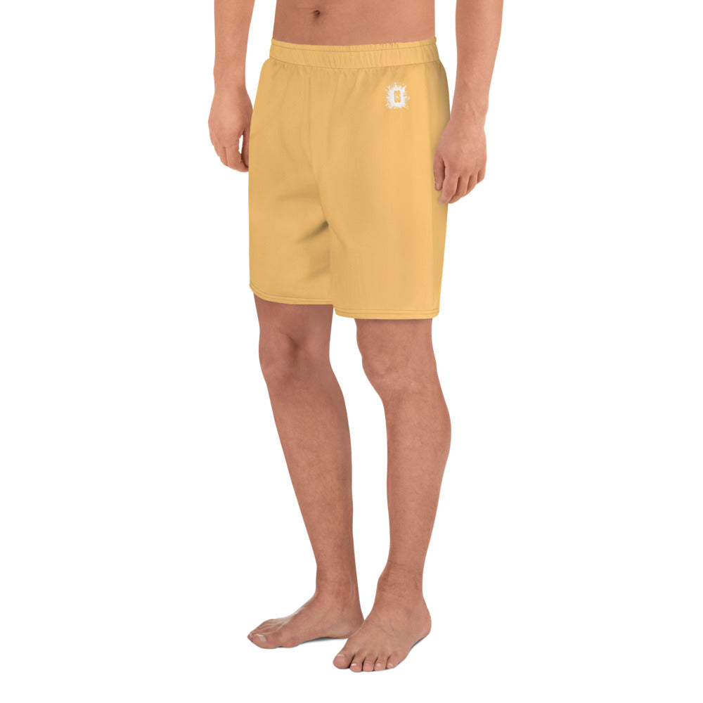 Light Orange Unisex Athletic Long Shorts