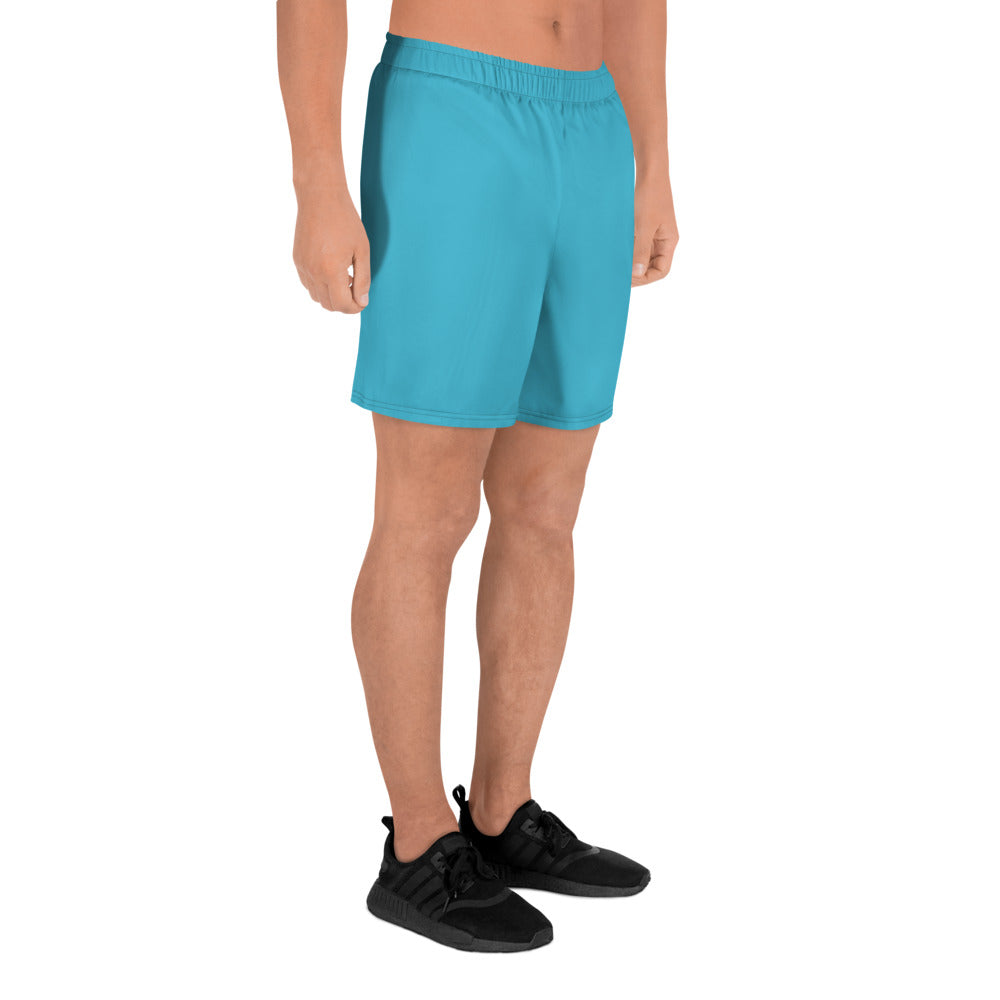 Blue Unisex Athletic Long Shorts