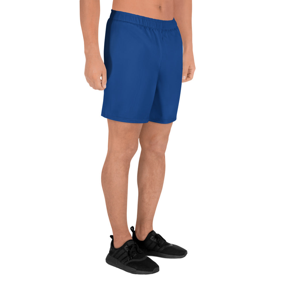 Dark Blue Accent Unisex Athletic Long Shorts