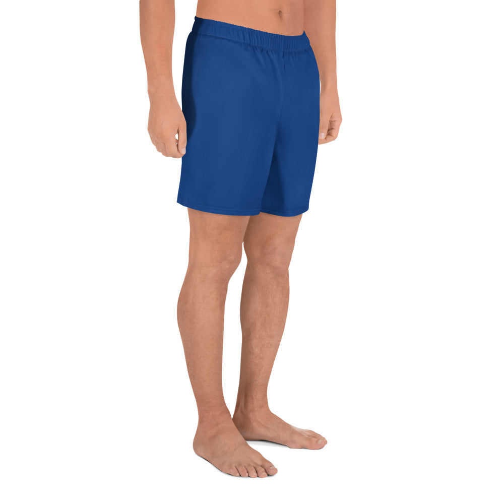 Dark Blue Accent Unisex Athletic Long Shorts