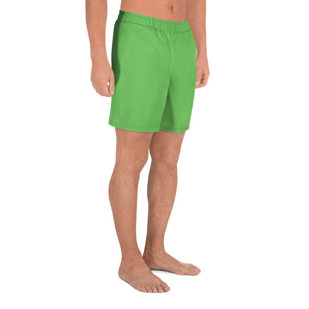 Green Accent Unisex Athletic Long Shorts