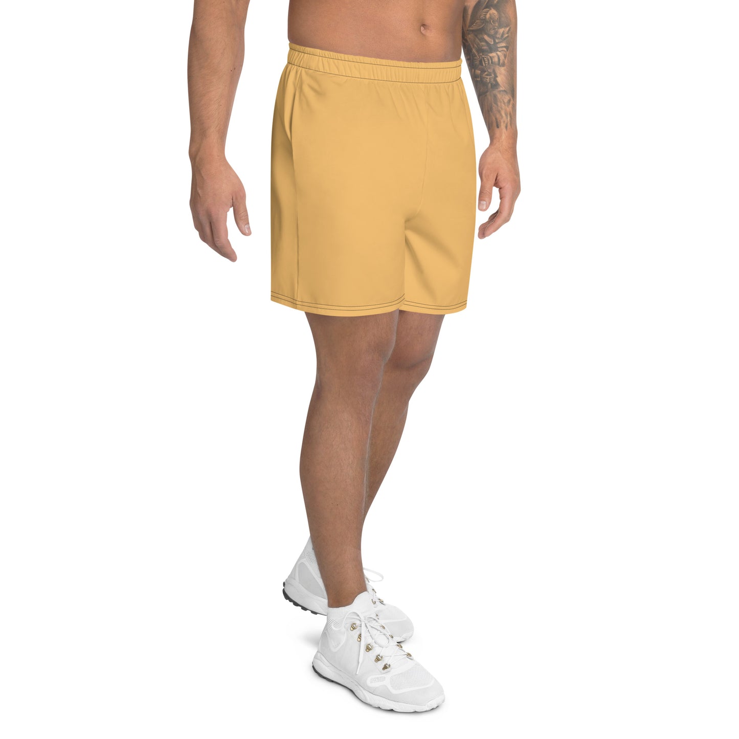 Light Orange Unisex Athletic Long Shorts