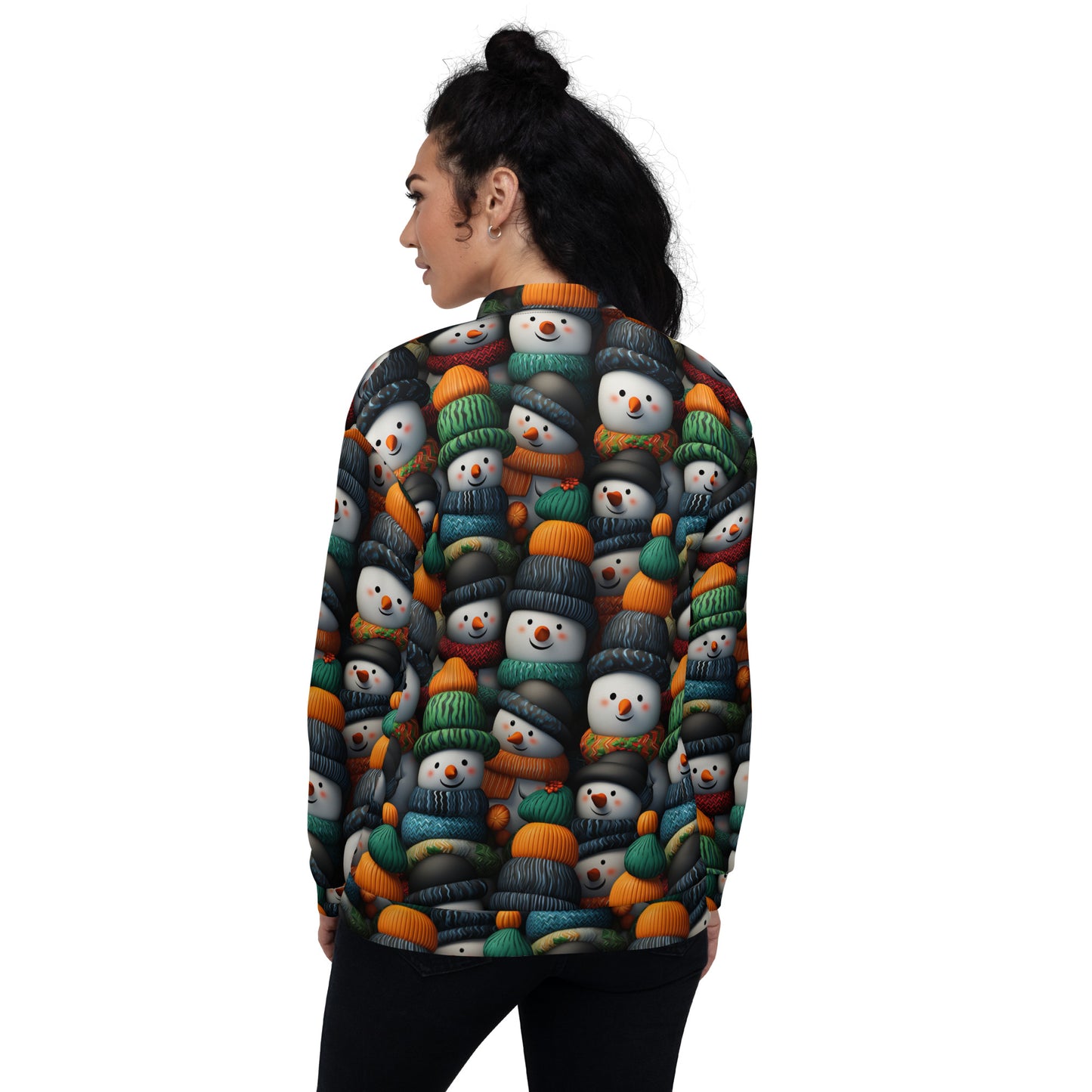 Winter Snowmen Unisex Bomber Jacket