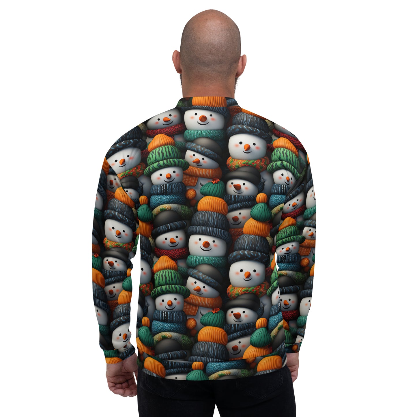 Winter Snowmen Unisex Bomber Jacket