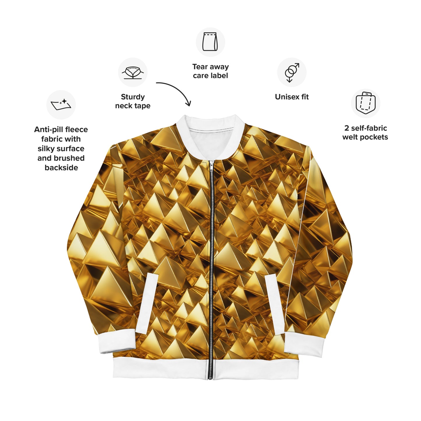 GoldPyramids Mens Bomber Jacket