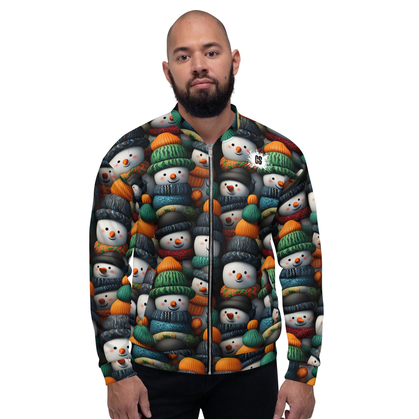 Winter Snowmen Unisex Bomber Jacket