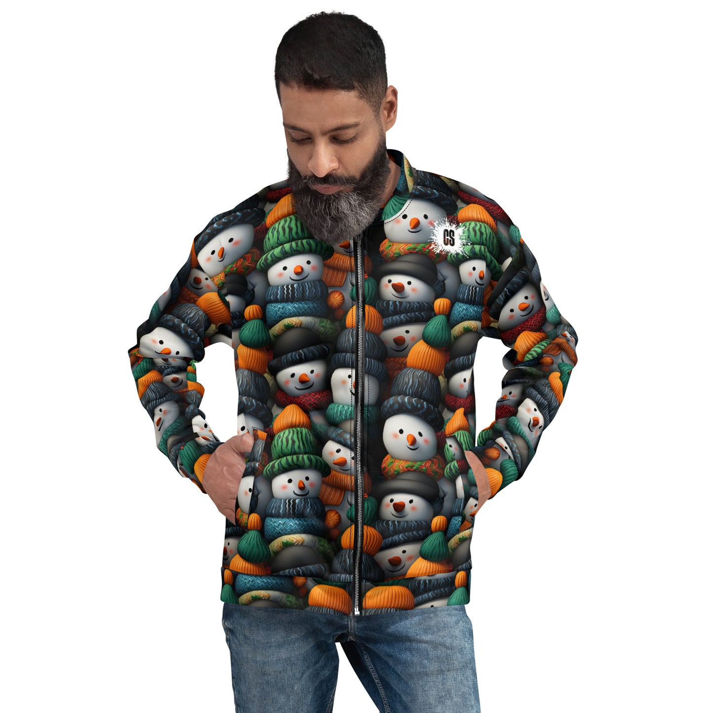 Winter Snowmen Unisex Bomber Jacket