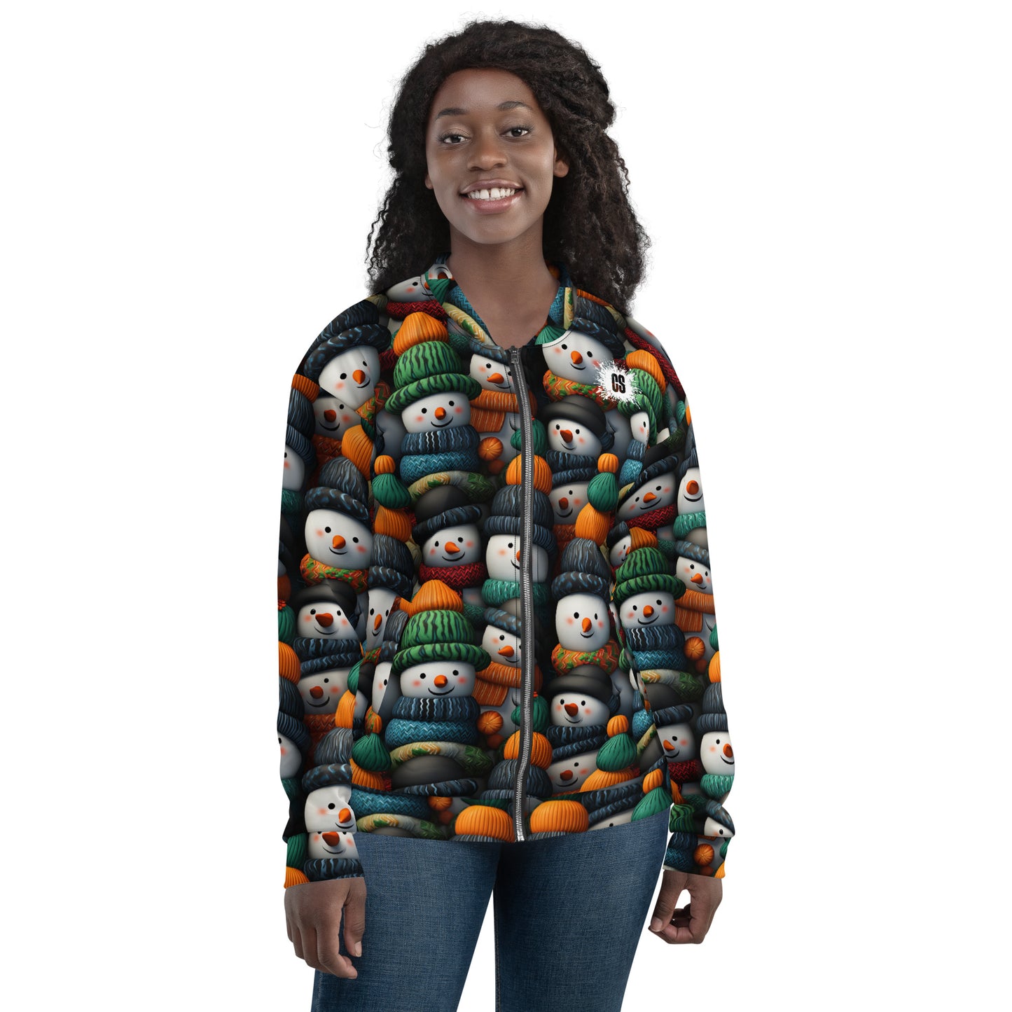 Winter Snowmen Unisex Bomber Jacket