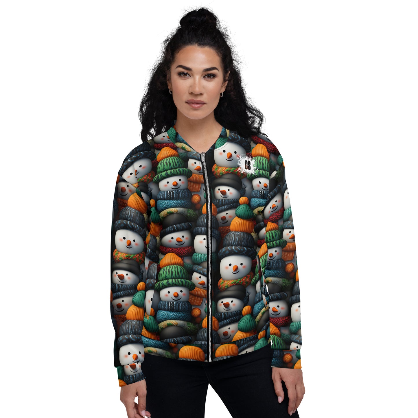 Winter Snowmen Unisex Bomber Jacket