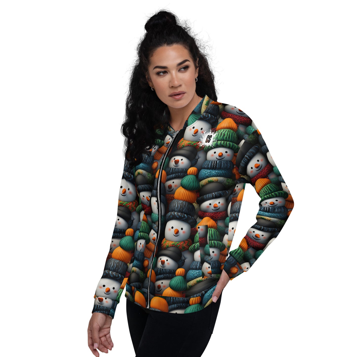 Winter Snowmen Unisex Bomber Jacket