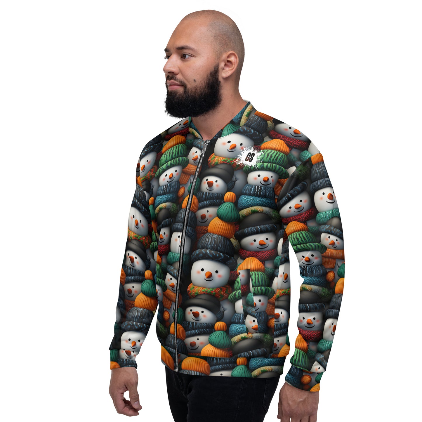 Winter Snowmen Unisex Bomber Jacket