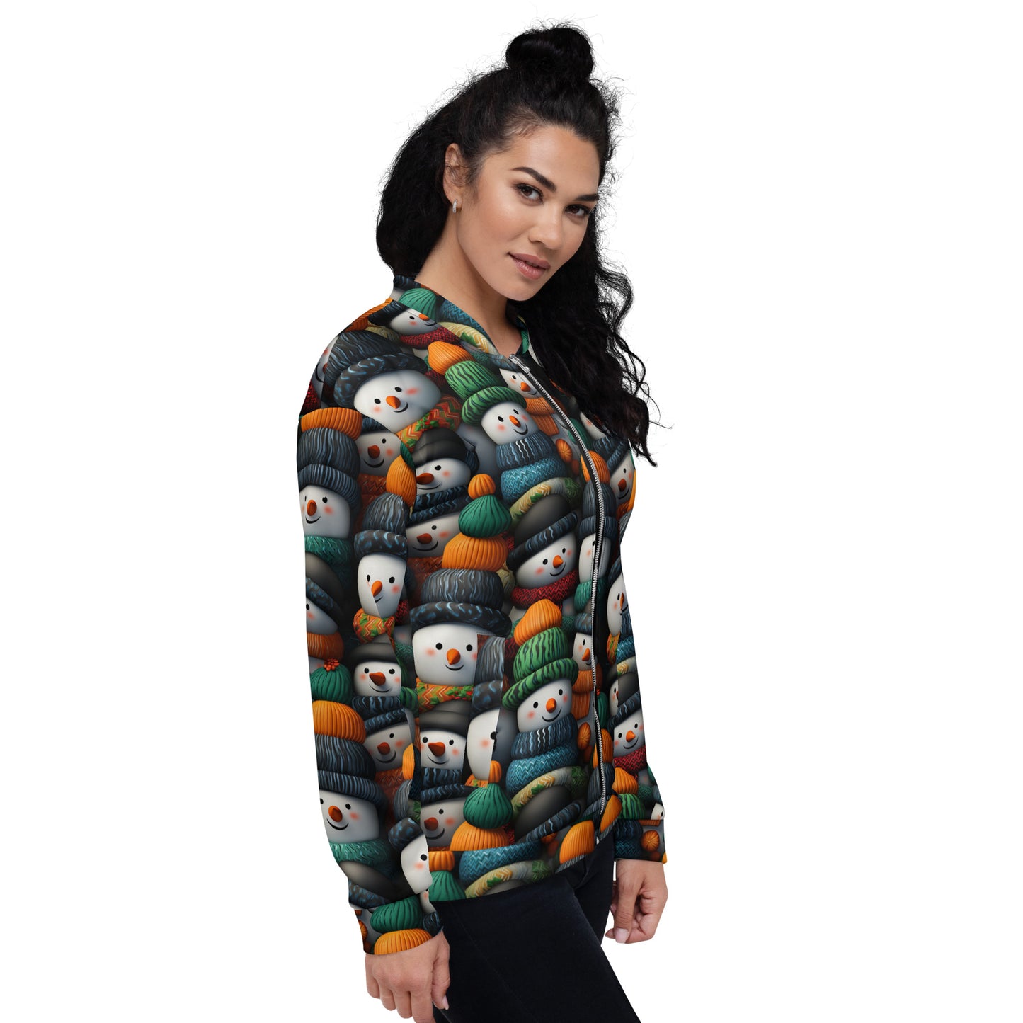 Winter Snowmen Unisex Bomber Jacket