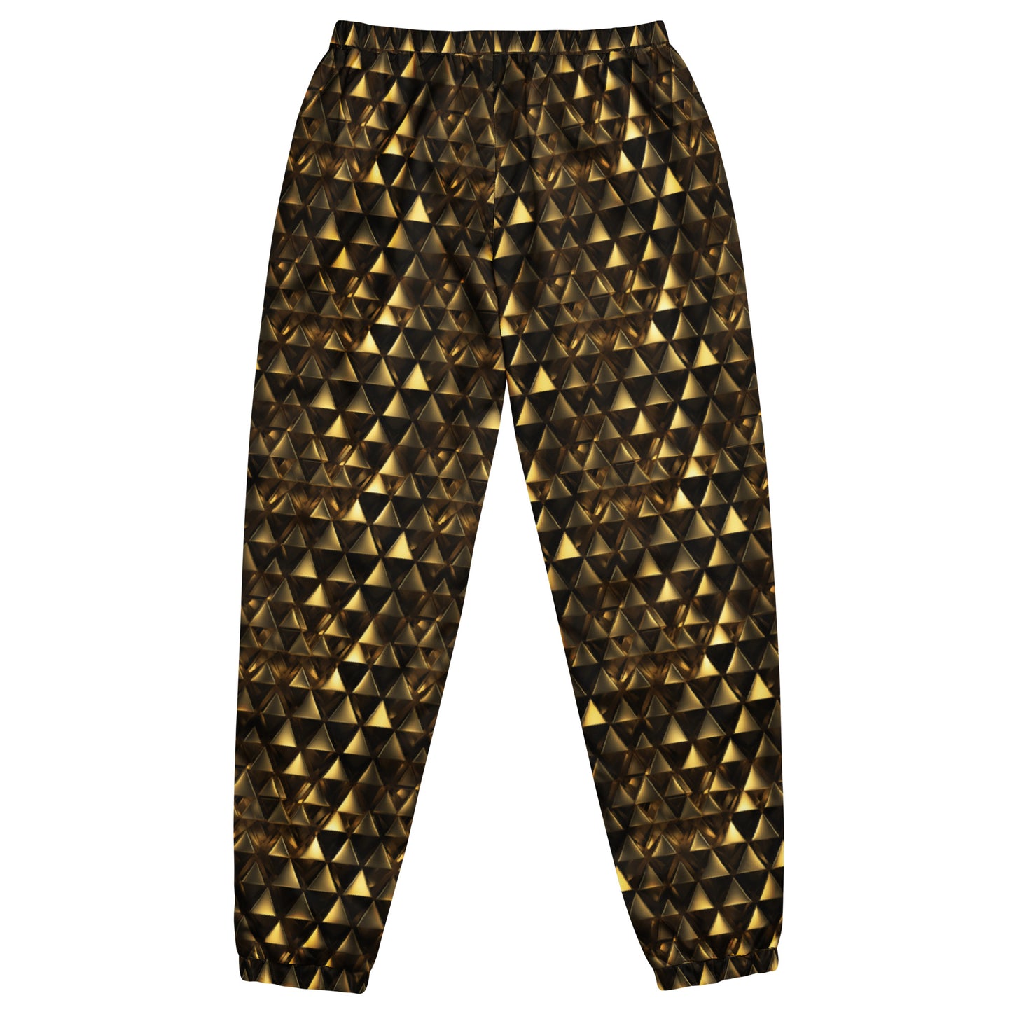 Gold & Black Pyramids Unisex track pants