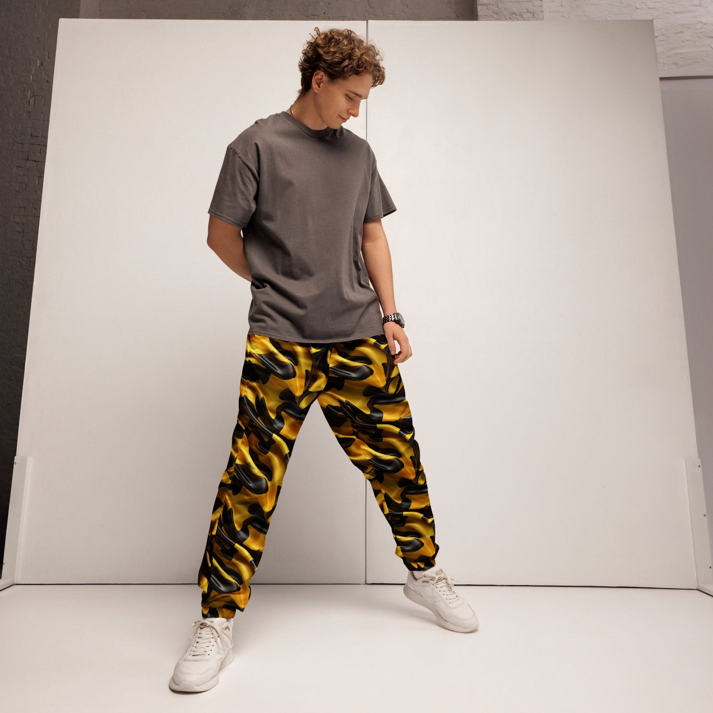 Colorful Interconnected Rings Unisex track pants