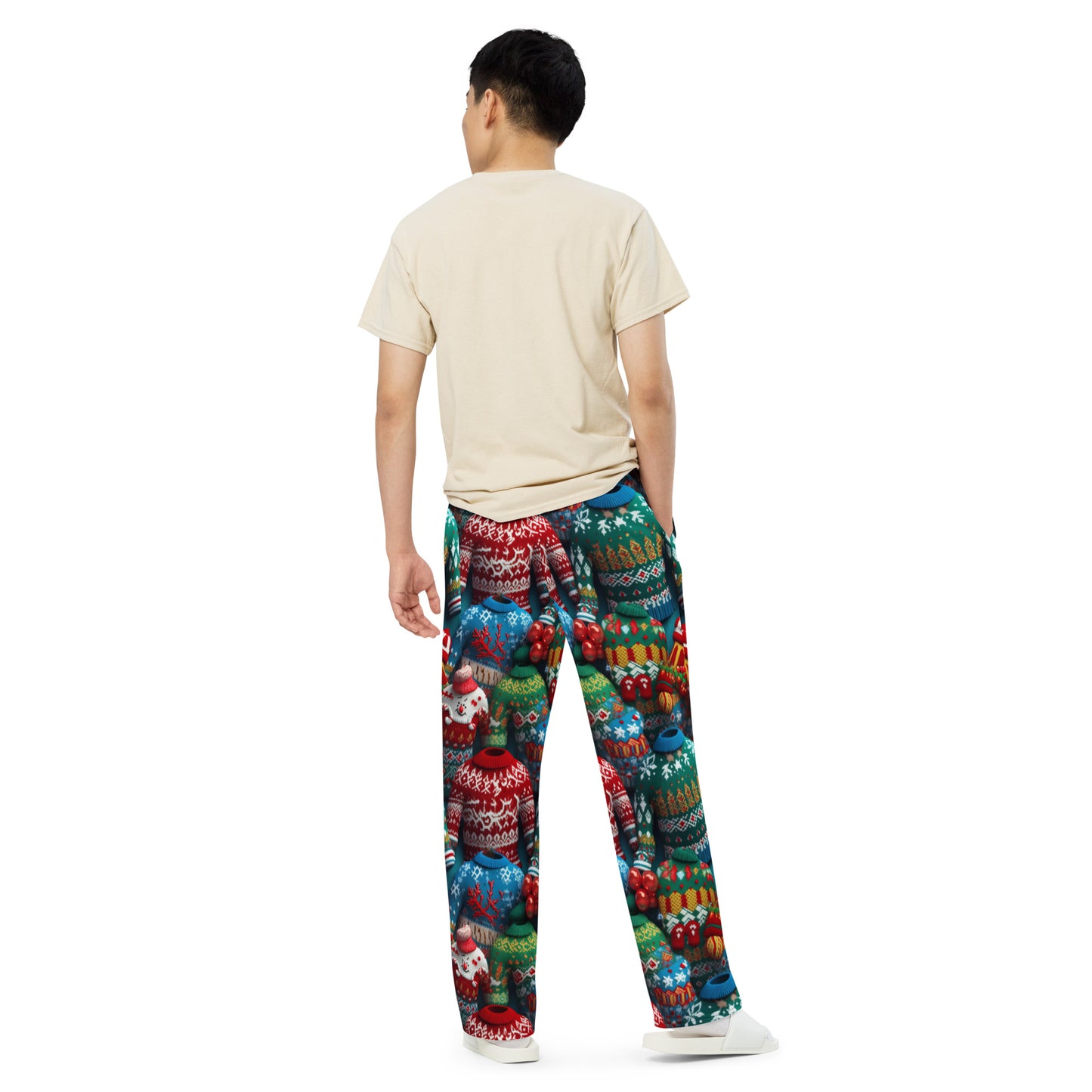 Ugly Xmas Sweaters unisex wide-leg pants