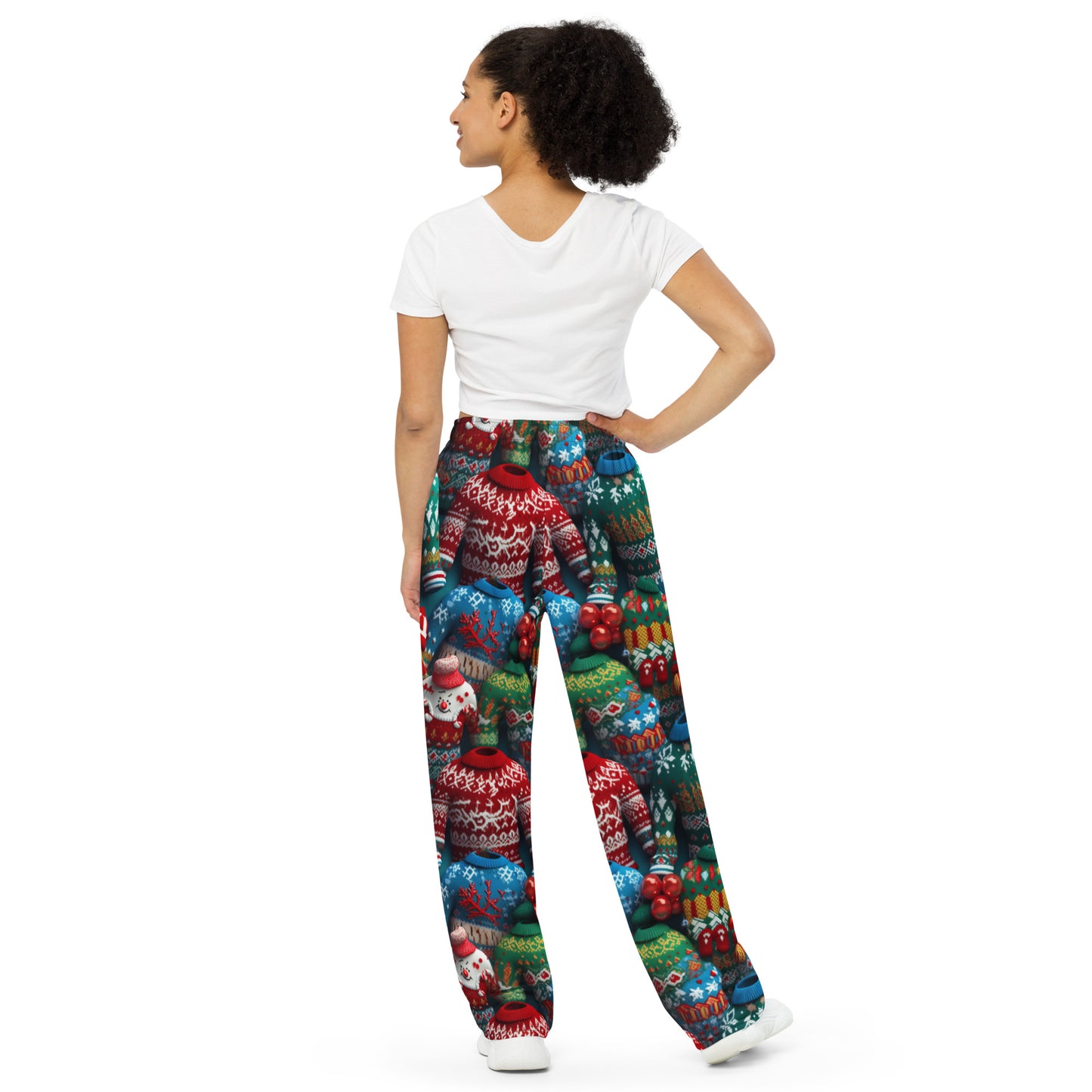 Ugly Xmas Sweaters unisex wide-leg pants