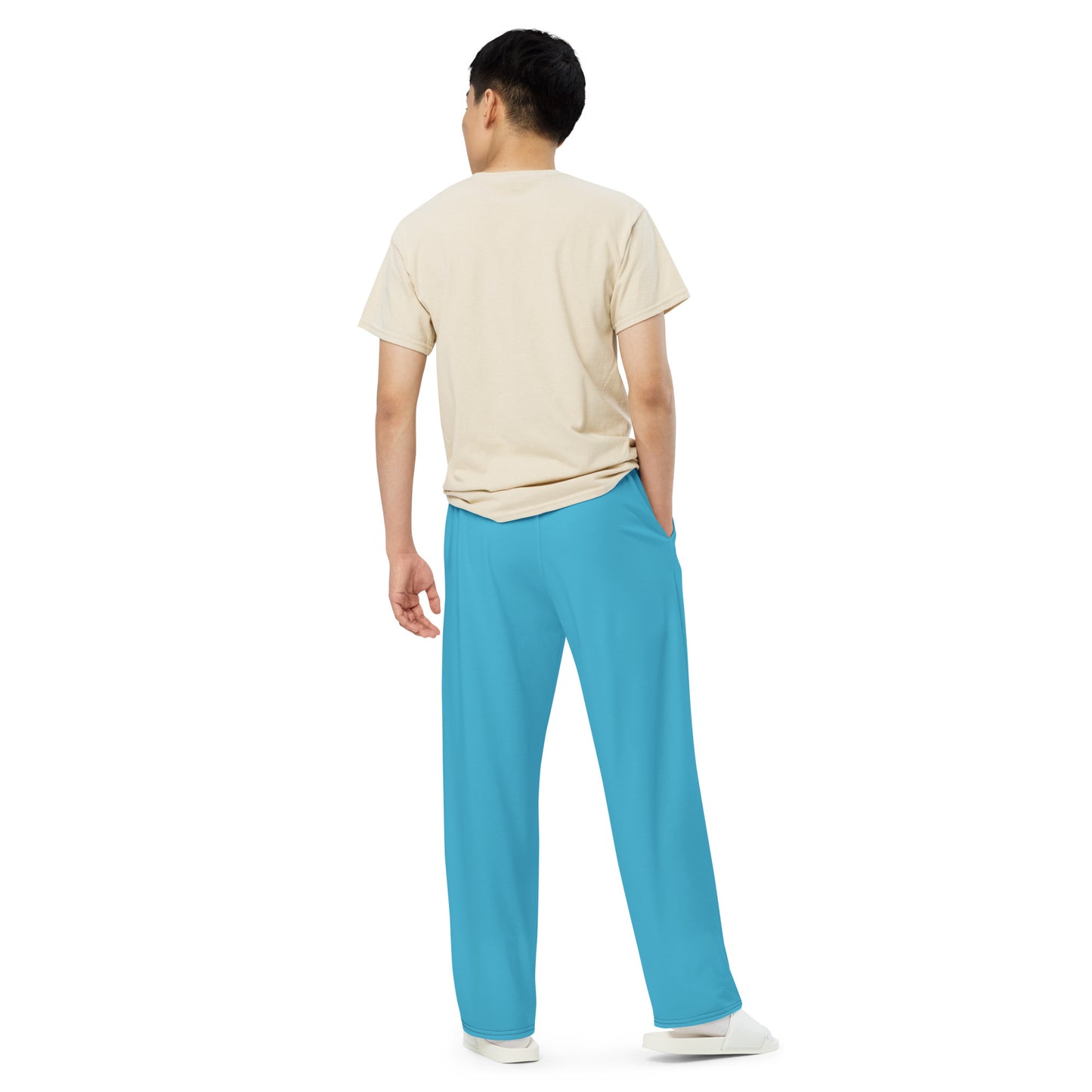 Turquoise Accent wide-leg pants