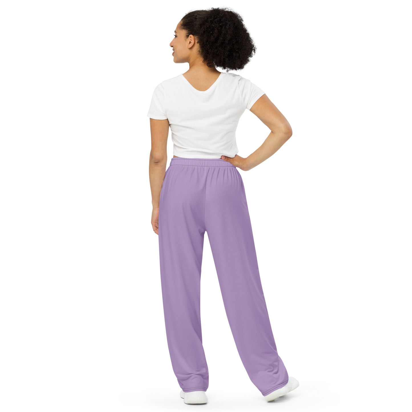 Light Purple unisex wide-leg pants
