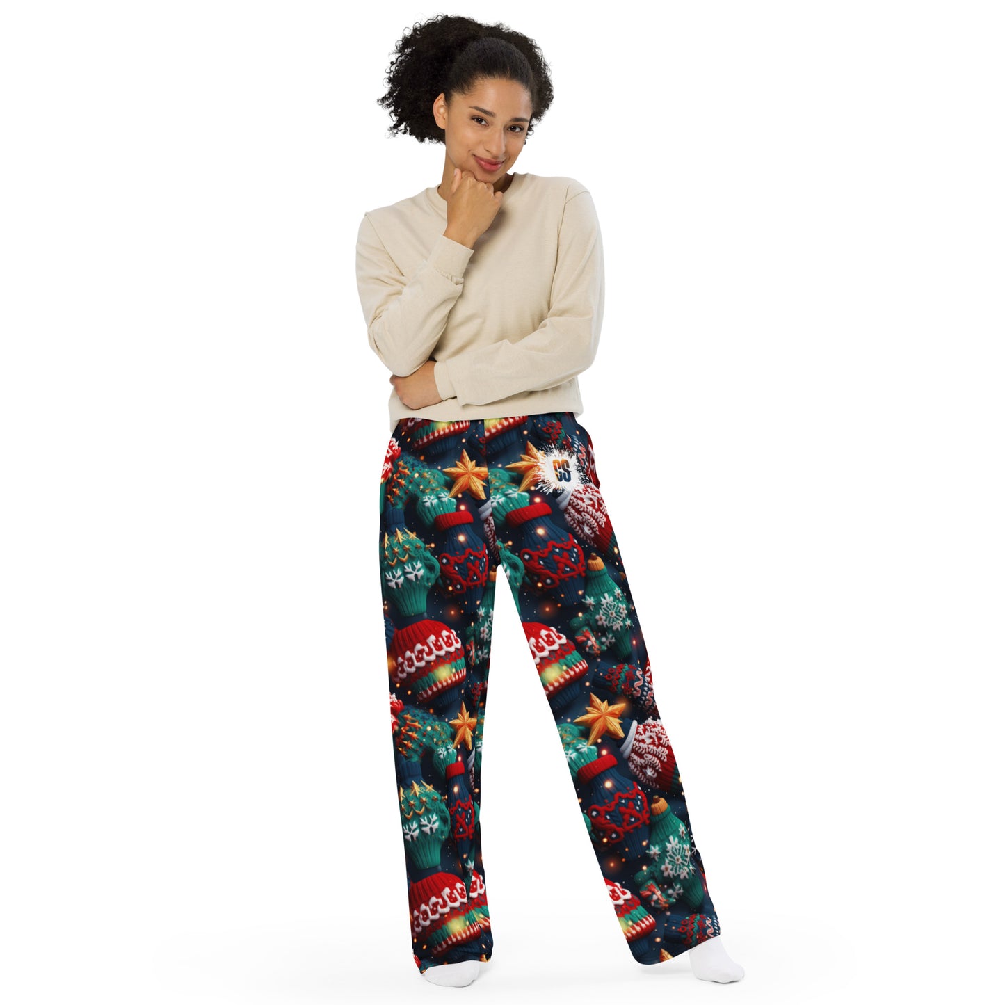 Ugly Sweaters unisex wide-leg pants