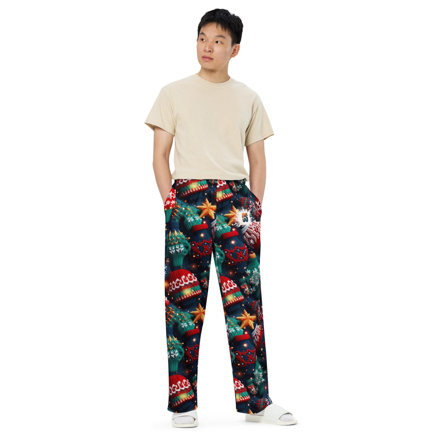 Ugly Sweaters unisex wide-leg pants