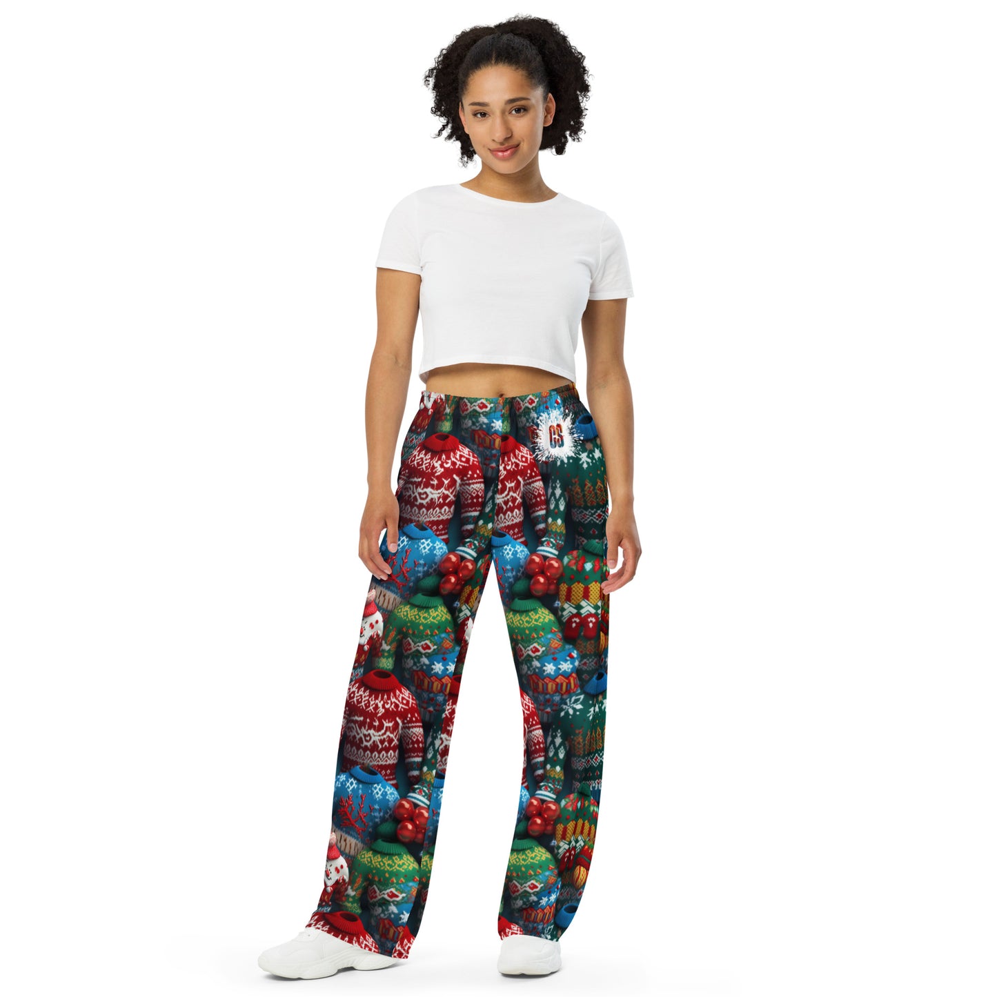 Ugly Xmas Sweaters unisex wide-leg pants