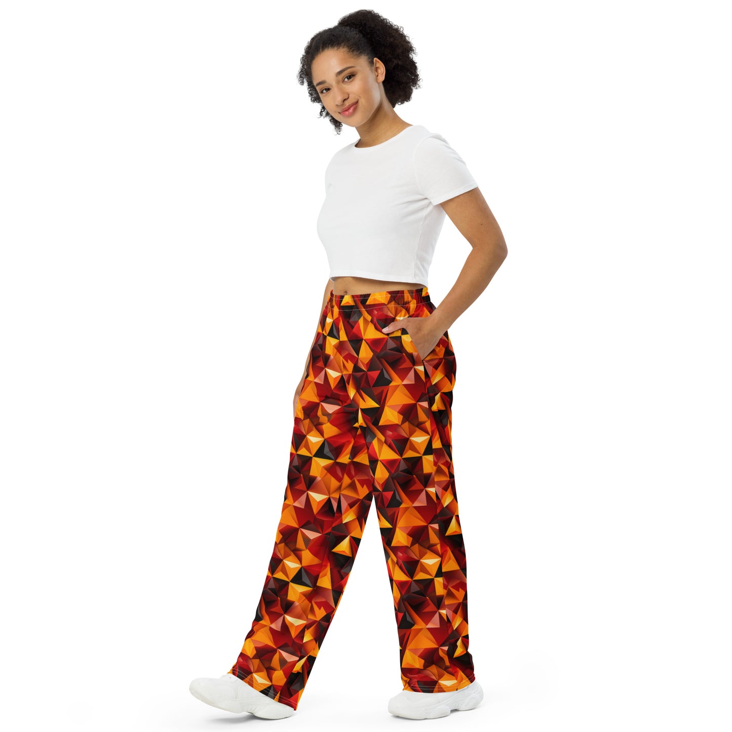 Ruby Camouflage Prism unisex wide-leg pants