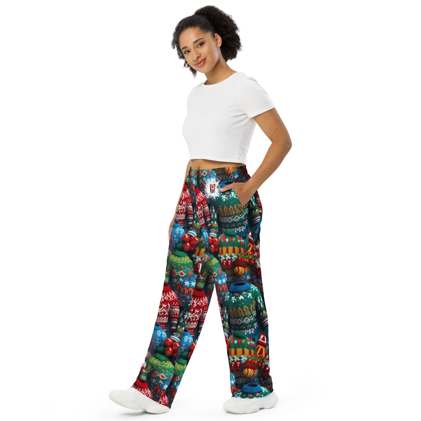 Ugly Xmas Sweaters unisex wide-leg pants