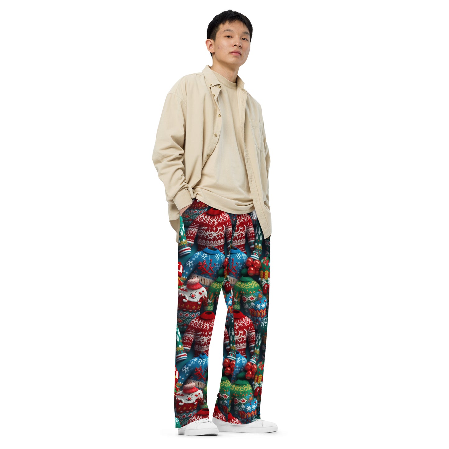 Ugly Xmas Sweaters unisex wide-leg pants